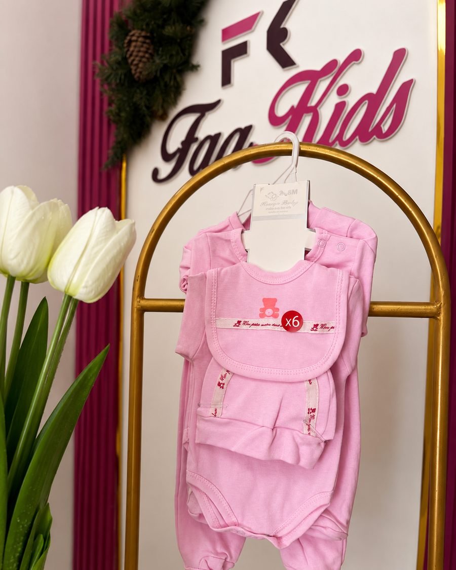 Baby Girl Set — 6 Pieces (Pink)