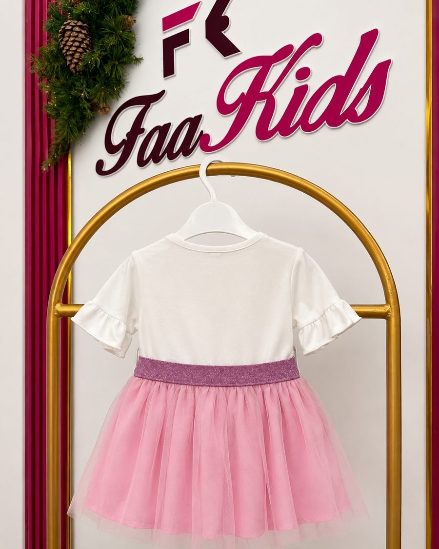 Baby Girl Top & Tulle Skirt — Pink