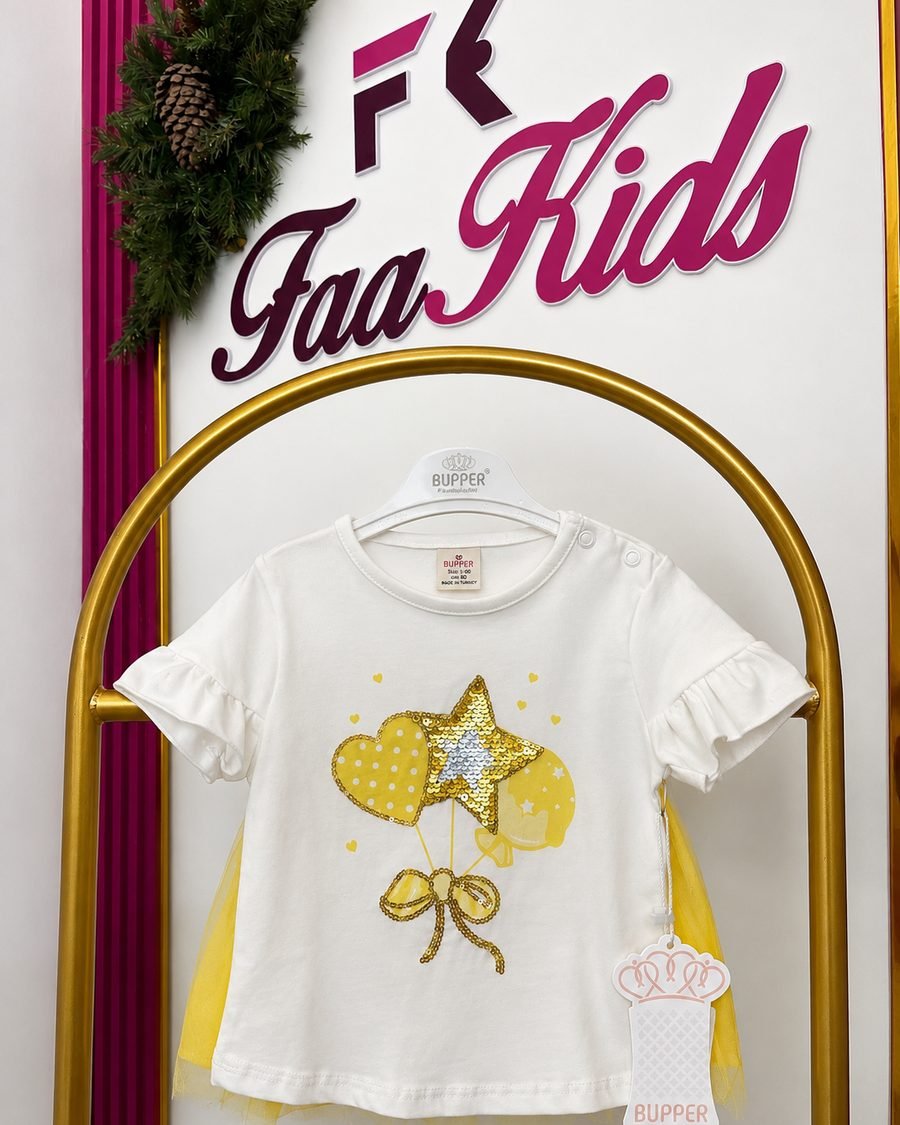 Baby Girl Top & Tulle Skirt — Yellow