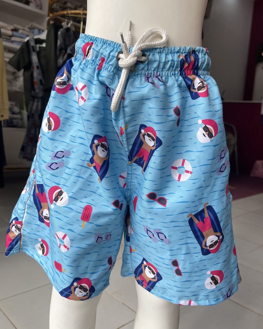 Boys' Beach Shorts — Blue Summer Print