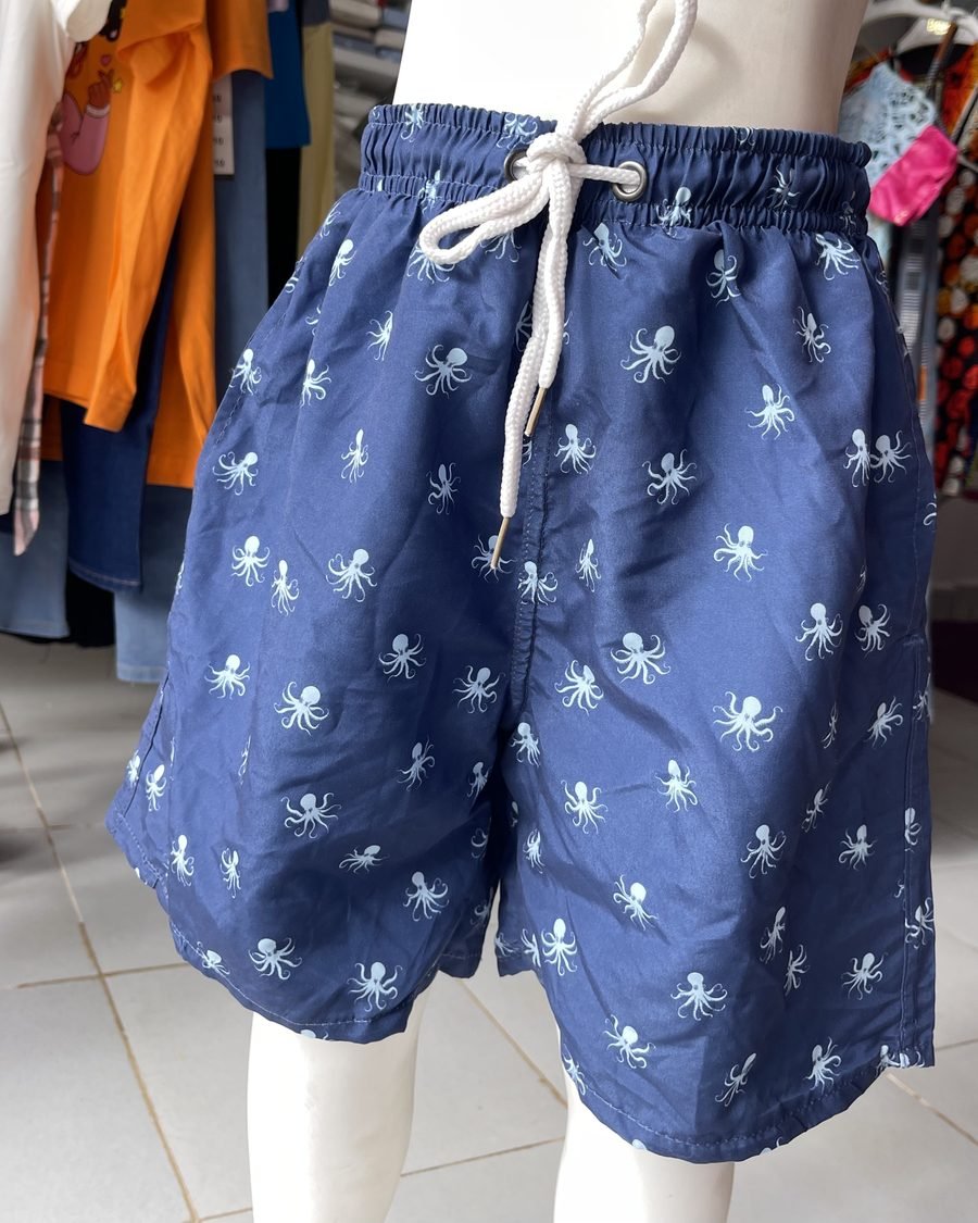 Boys' Beach Shorts — Navy Anchors