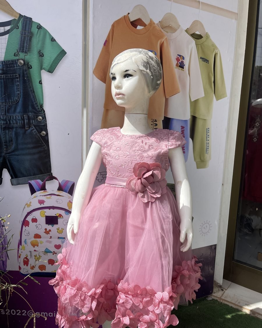 Girls' Floral-Hem Dress
