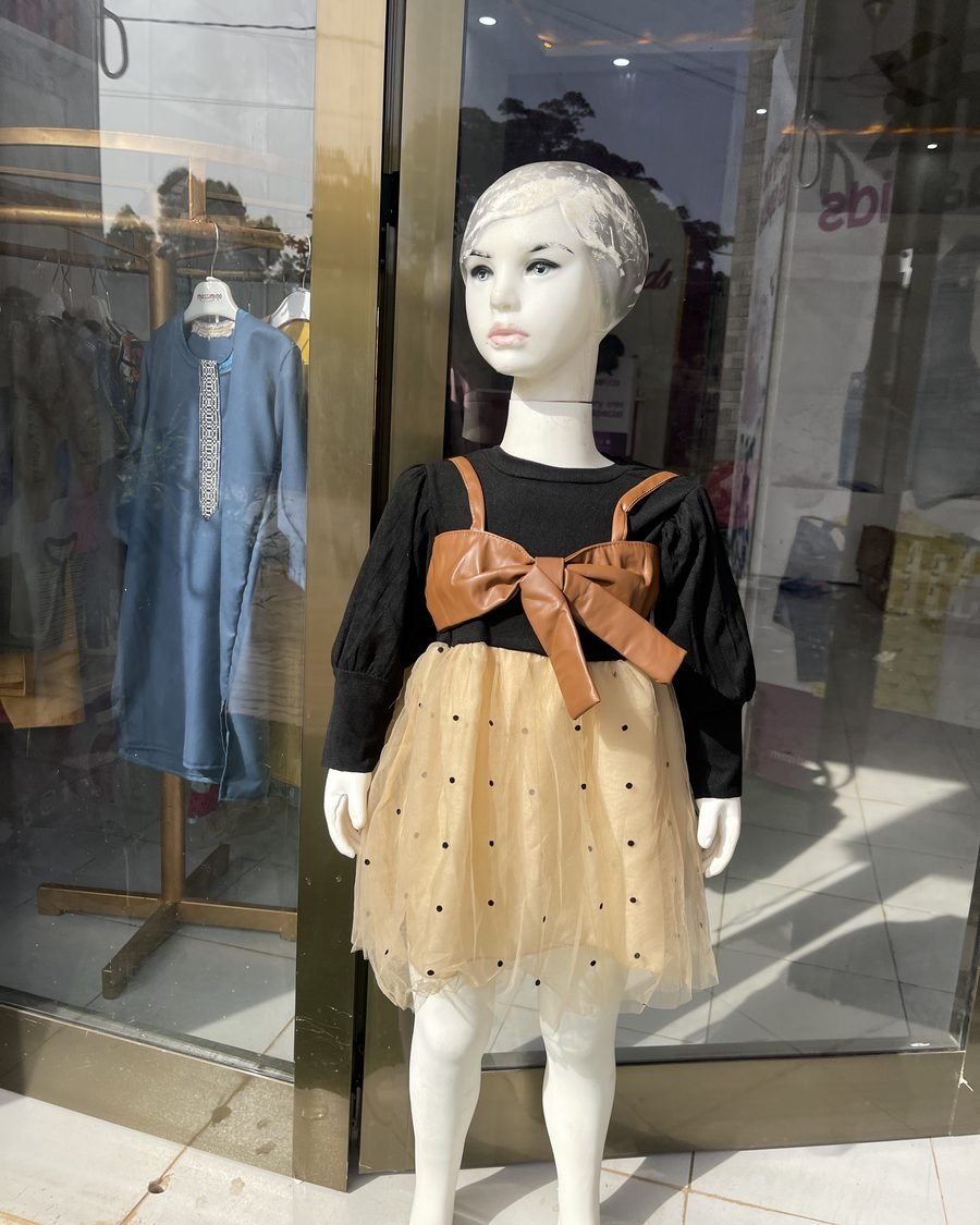 Girls' Party Dress — Black & Gold