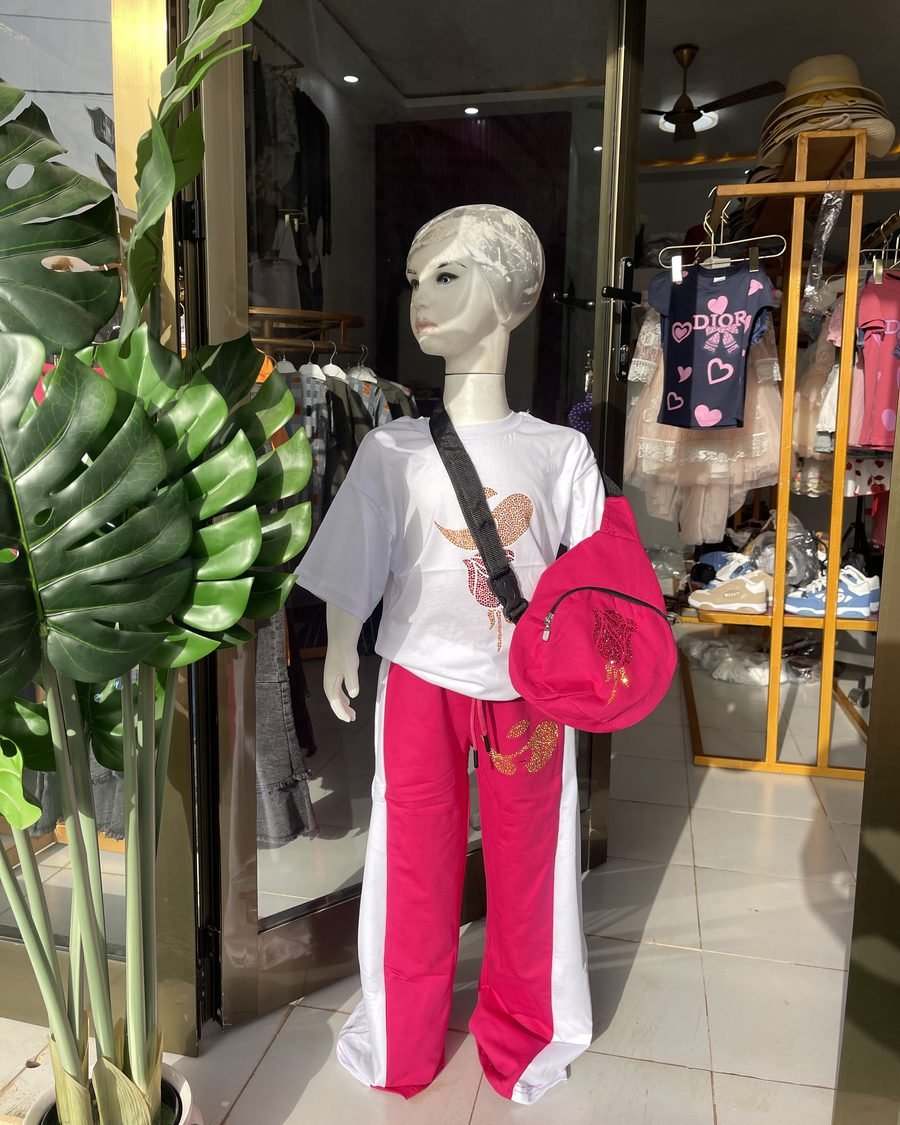 Girls' Two-Piece Set — Pink & White