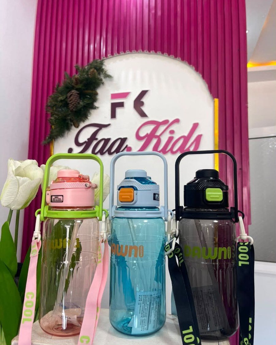 Large Water Bottle with Strap
