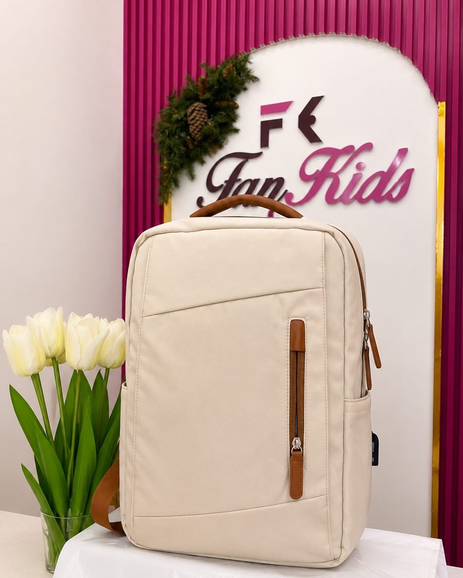 School Bag — Cream