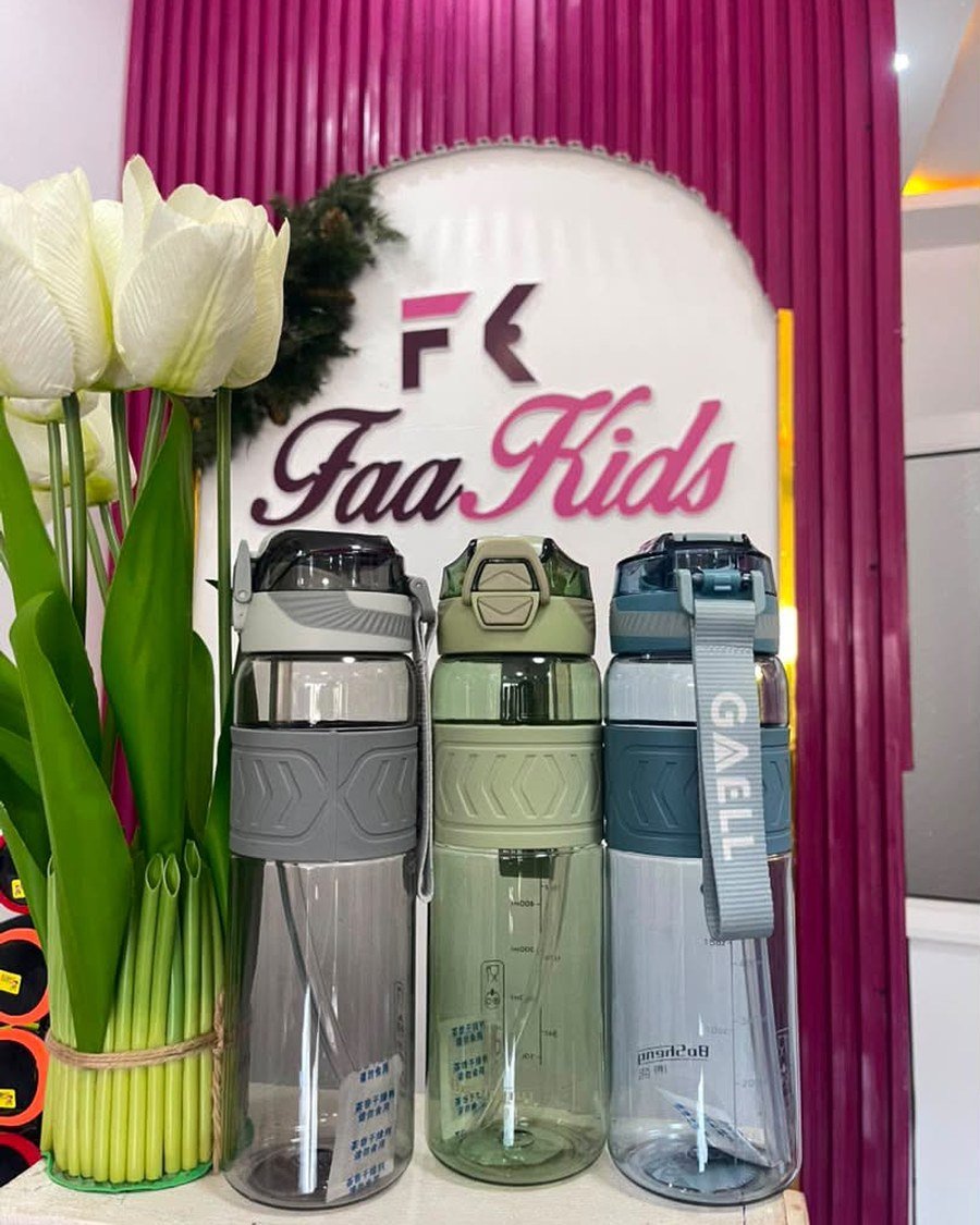Sports Water Bottle with Straw