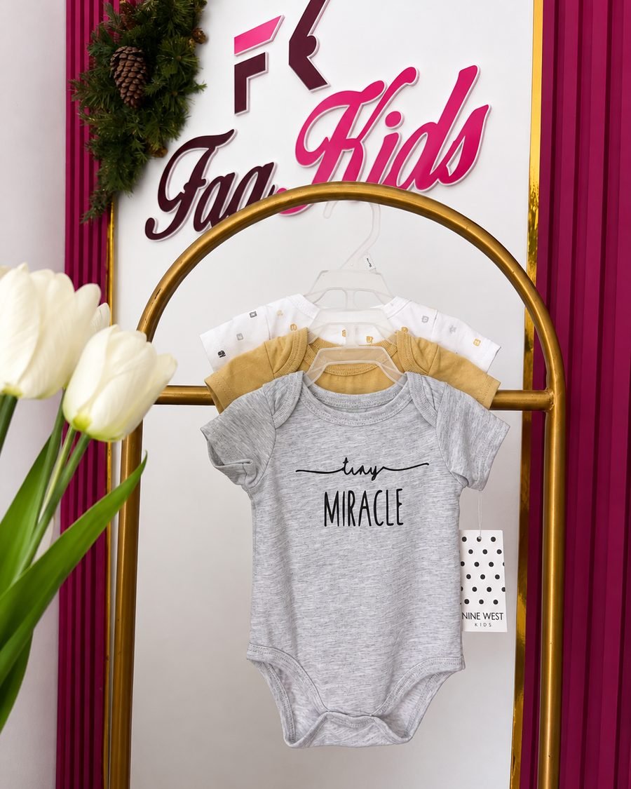 Unisex Baby Bodysuit Set — 3 Pieces